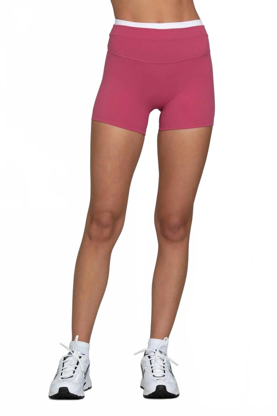 NEW GOLD HINGE double waist strydeform short in raspberry